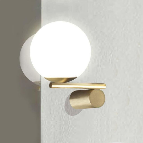 Outlet Luna left wall light - Satin gold