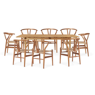 Carl Hansen & Son CH24 & CH327 Dining Set In Teak - Eight