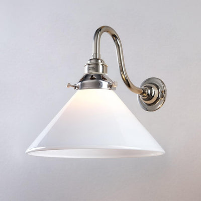 Old School Electric Conical bathroom glass wall light - E27