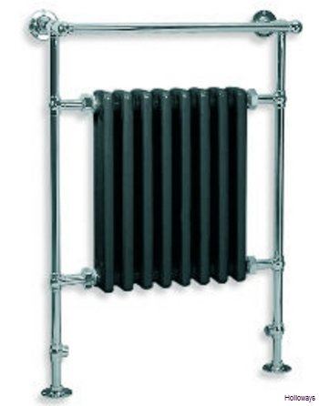 Lefroy Brooks Classic Ball Jointed Cast-Iron Radiator Towel Warmer In Black