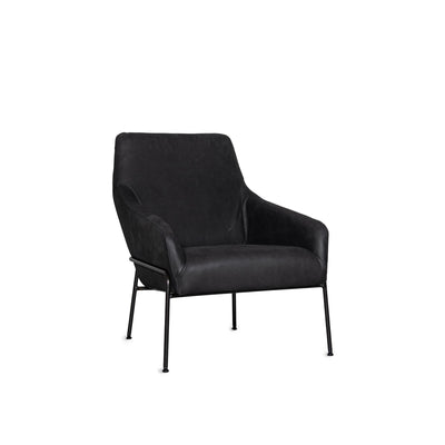 Jess Designs Jolly Lounge Chair with Arms - Sadie Dark Grey with Old Glory Frame