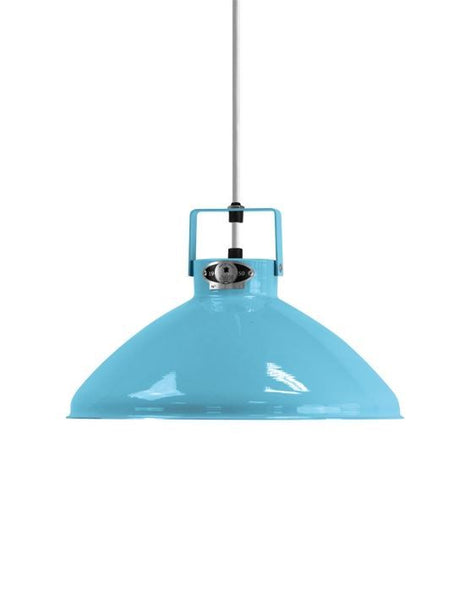 Outlet Jielde Beaumont pendant light - small - Pastel blue, Gloss, White