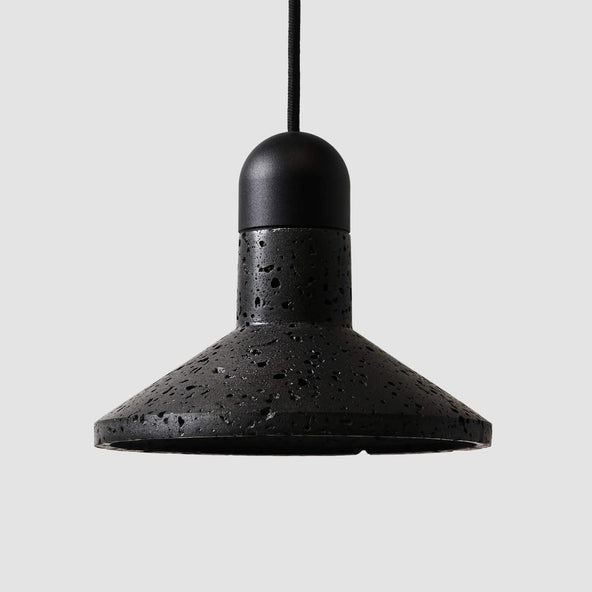 Outlet Bentu Shang pendant light - Lava stone with black detailing