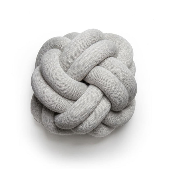 Outlet Knot Cushion - White / grey