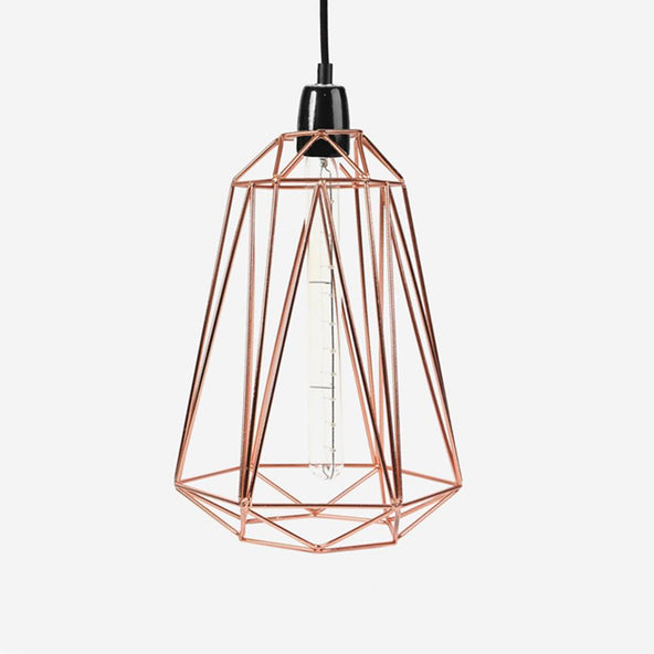 Ex Display Diamond cage pendant light - Large 5 - Copper