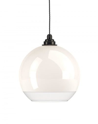 Fritz Fryer Hereford Pendant Light - White Glass