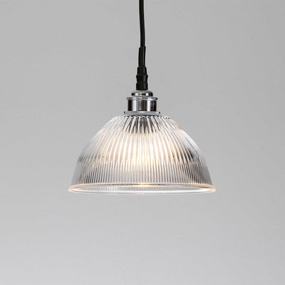 Old School Electric prismatic dome bathroom pendant light