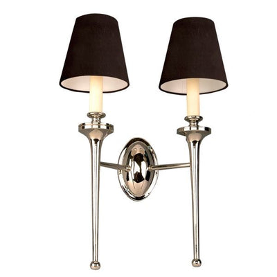 Limehouse Grosvenor Twin Wall Light in Nickel