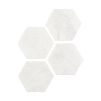 Marble Hexagon Coasters : Set of 4