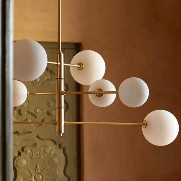 Outlet Atom pendant light - Brass, Opal