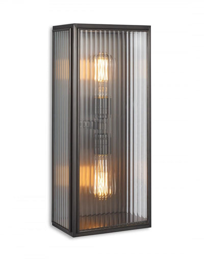 J. Adams Birch Wall Light with Reeded Glass