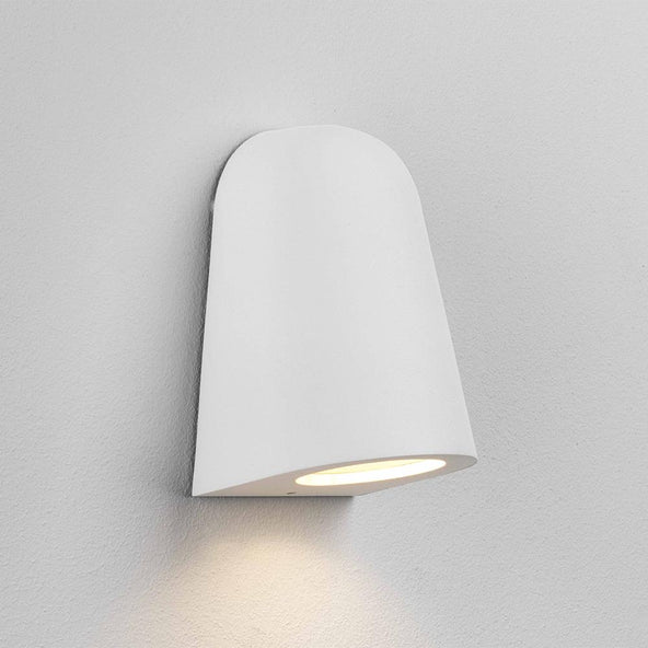 Ex Display Mast smooth exterior wall light - Textured white