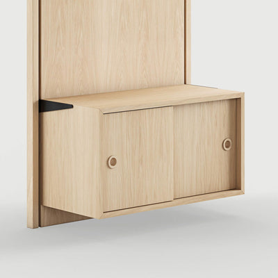 Finn Juhl Small Cabinet with Sliding Door for Panel System