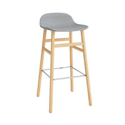 Normann Copenhagen Form Barstool, Upholstered with Wood Legs