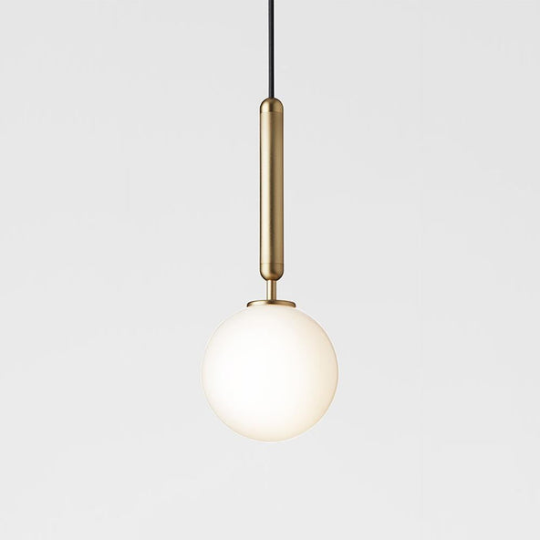 Outlet Miira pendant light, Small, Brass / opal white