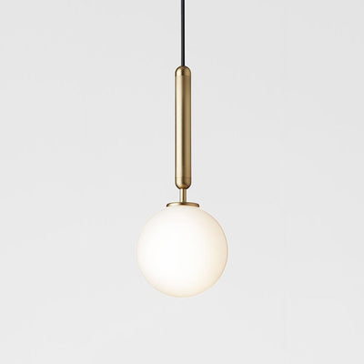 Outlet Miira pendant light, Small, Brass / opal white