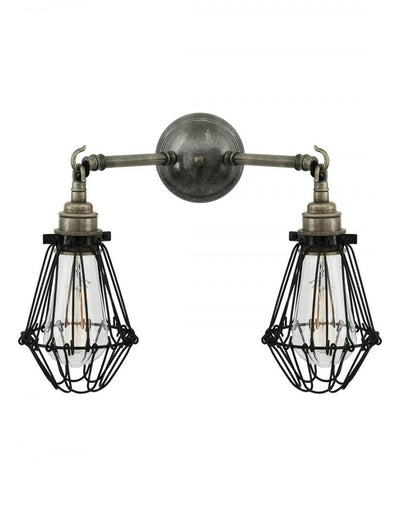 Vintage cage double wall light