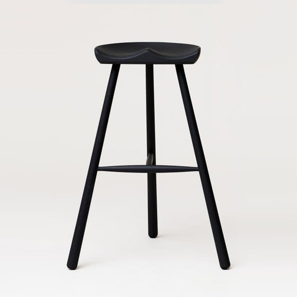 Outlet Shoemaker No. 78 stool - Black stained beech