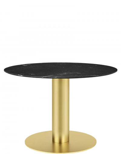 GUBI 2.0 Dining Table - Round - Brass Base - 110