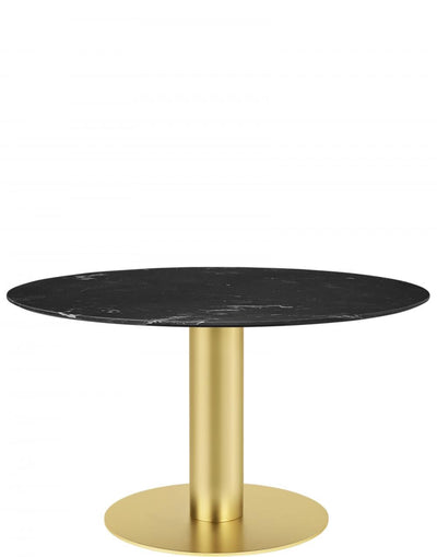 GUBI 2.0 Dining Table - Round - Brass Base - 130