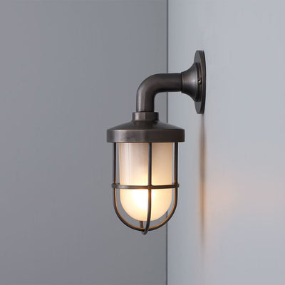 Miniature ship's well glass wall light