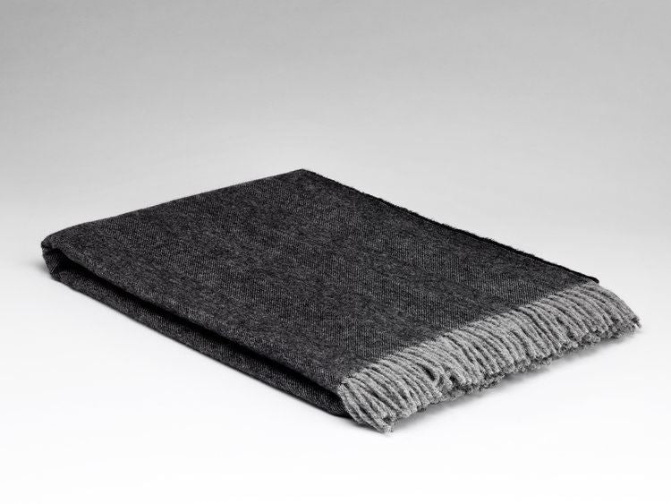 Graphite Herringbone Soft Throw