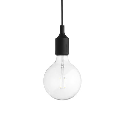 Outlet E27 pendant lamp - LED - Black, None