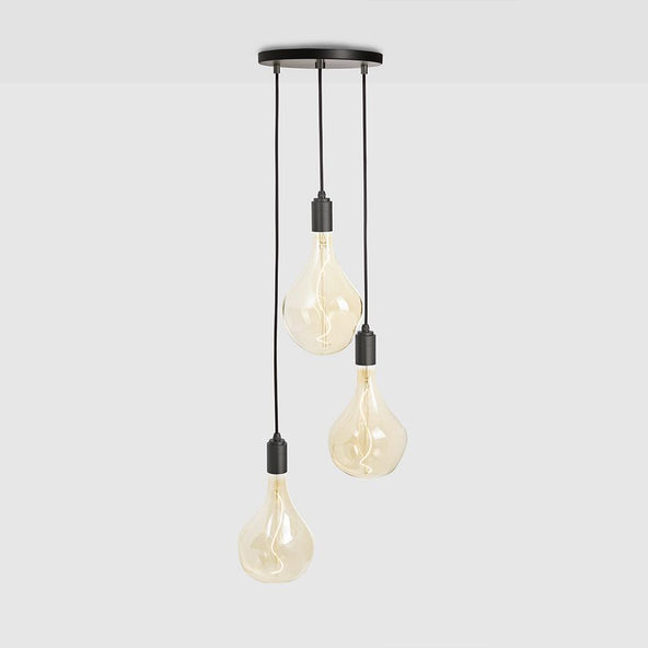 Ex Display Tala Triple Cluster - Voronoi II Bulbs - Graphite Fittings, Black *STORE COLLECTION ONLY*