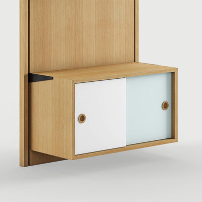 Finn Juhl Small Cabinet with Sliding Door for Panel System