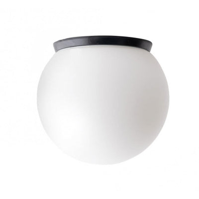 Glass globe bathroom ceiling/wall light