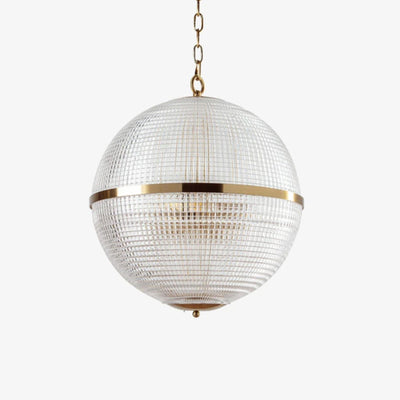 Pure White Lines Parisian Globe Pendant Light