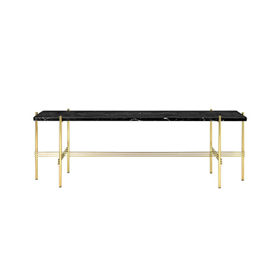 GUBI TS Console Table with Brass Frame - 1 Shelf