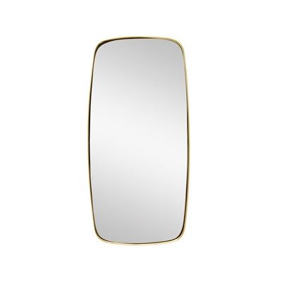 Metal framed rectangular mirror