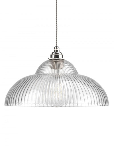 Outlet Wye valley pendant - Skinny ribbed, Nickel