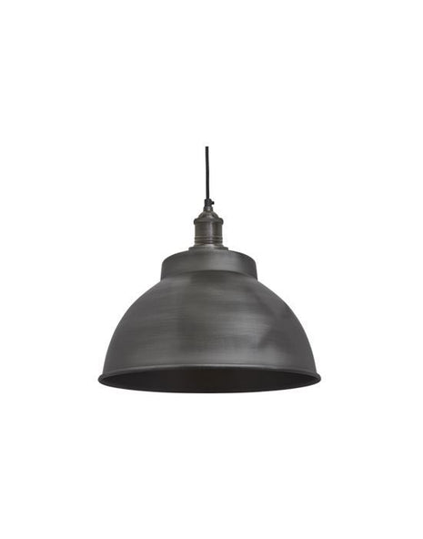 Outlet Brooklyn dome pendant - traditional fittings - Large - pewter shade / pewter fitting