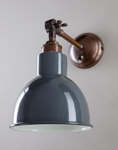 Old School Electric Churchill wall light - coloured shades