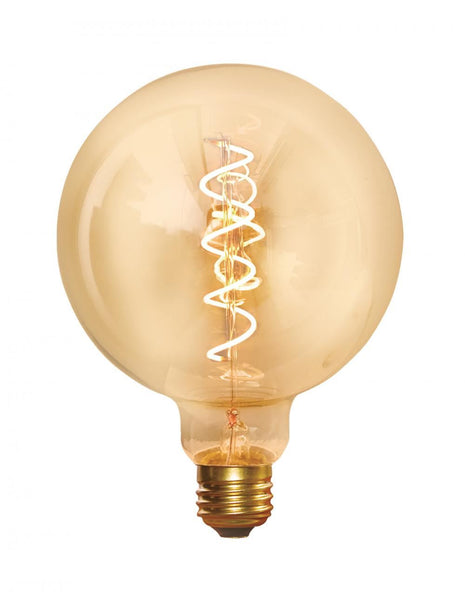 Industville Vintage Spiral E27 LED Globe Bulb - Amber