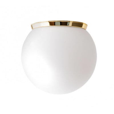 Glass globe bathroom ceiling/wall light