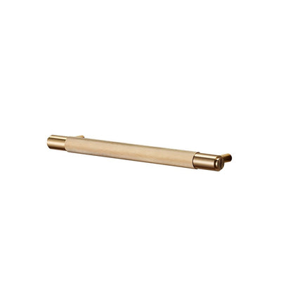 Outlet Pull bar - small - knurled pattern - Brass