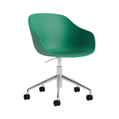 Outlet HAY About A Chair 252 - Teal Green, Polished Aluminium