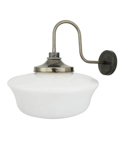 Schoolhouse swan arm bathroom wall light