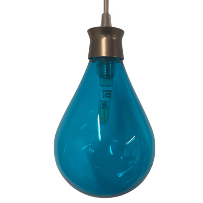 Ex-Display Tom Kirk Lighting Cintola Pendant Light - Satin Bronze, Turquoise