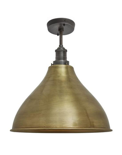 Industville Brooklyn Flush Ceiling Light - Cone Shade