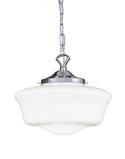 Classic schoolhouse glass pendant light