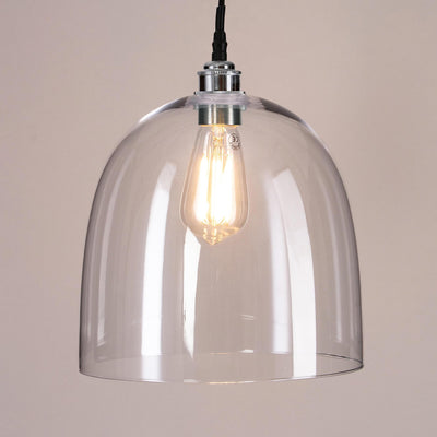 Old School Electric Bell Blown Glass Bathroom Pendant