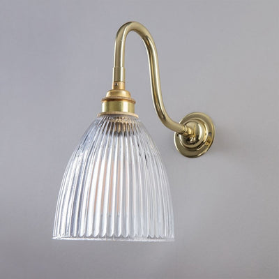 Old School Electric Elongated prismatic wall light - Swan arm