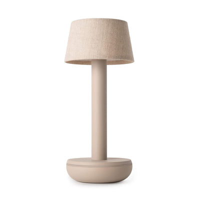 Two portable rechargeable lamp - linen shade