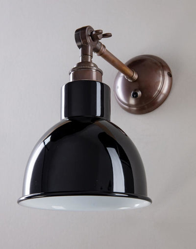 Old School Electric Churchill wall light - coloured shades