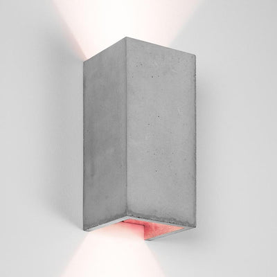 Concrete rectangular up/down wall light