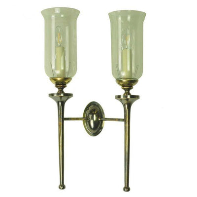 Limehouse Grosvenor Twin Wall Light with Storm Glass